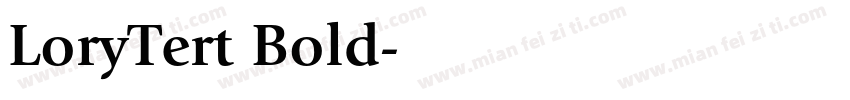 LoryTert Bold字体转换